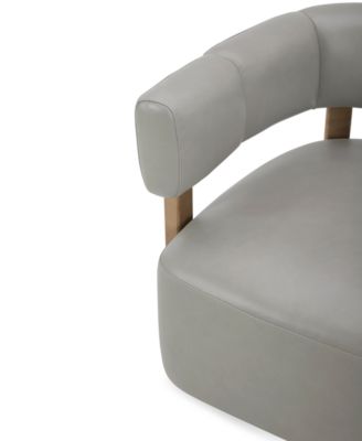 CLOSEOUT! Orsha 32" Leather Accent Swivel Chair, Created for Macy's