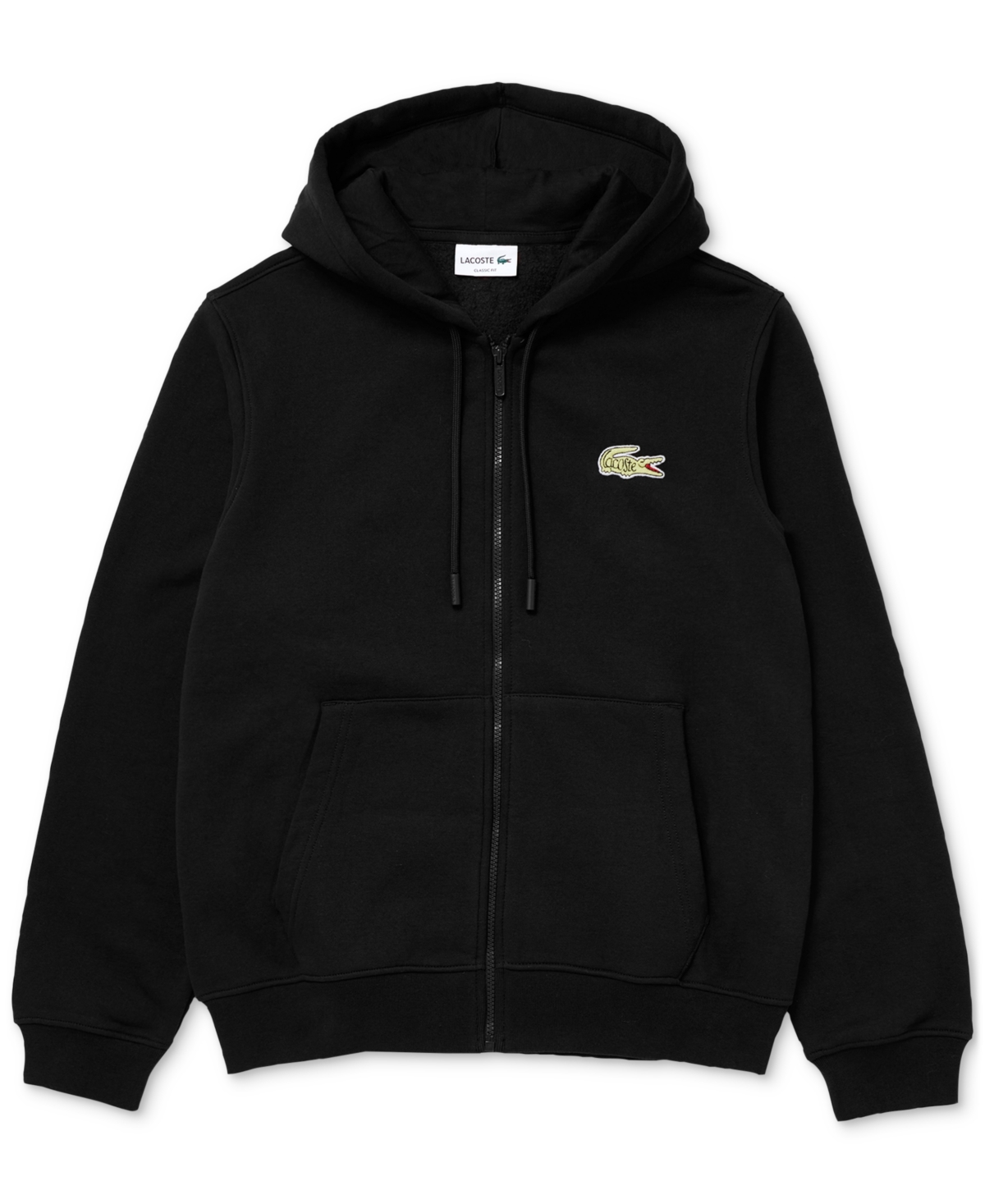 Lacoste Big Croco Hoodie In Black