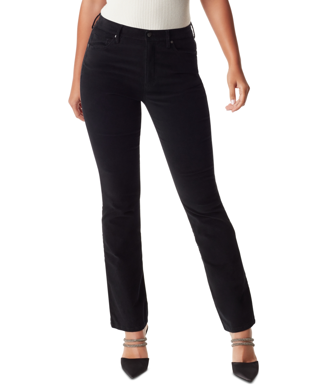 Shop Sam Edelman Women's Penny High-rise Bootcut Jeans In Black