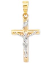 Macys mens deals gold cross necklace