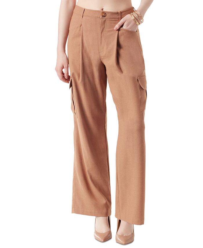 Jessica Simpson Women's Jenna Pleated-Waist Cargo Pants - Macy's
