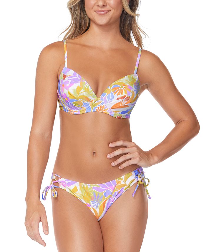 Raisins Juniors' Moonshadow Underwire Bikini Top & Printed SideTie