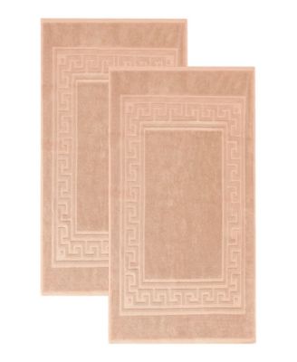 Cotton Greek Key Infinity Border 2-Pc. Bath Rug Set