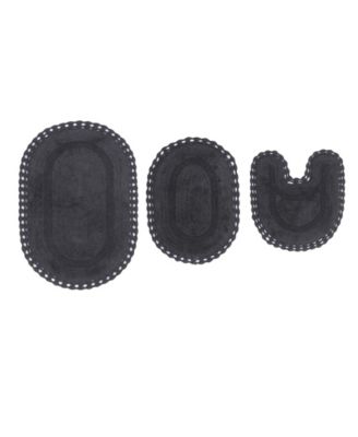 Hampton Crochet Reversible 3-Pc. Bath Rug Set