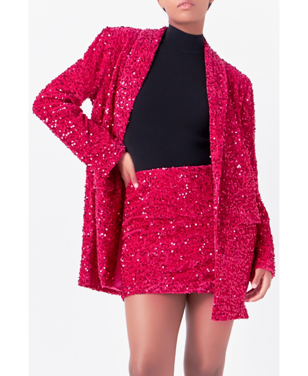 Women's Sequins Velvet Blazer