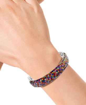 EFFY&reg; Multi-Sapphire Pav&eacute; Bangle Bracelet (13-5/8 ct. t.w.) in Sterling Silver