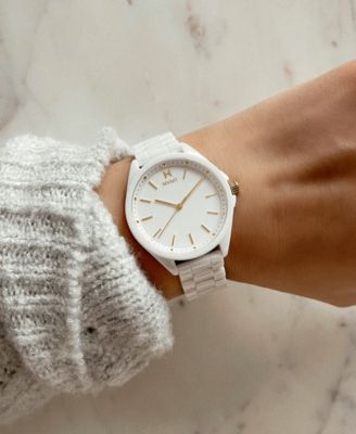 MVMT Coronada White Ceramic Bracelet Watch 36mm - Macy's