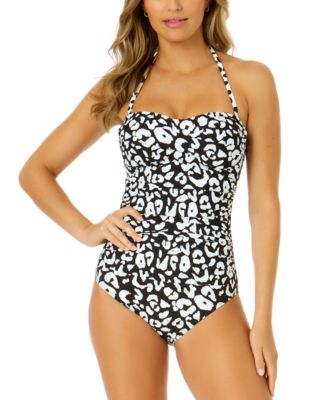 Anne Cole Women s Animal Print Twist Front One Piece Swimsuit Macy s