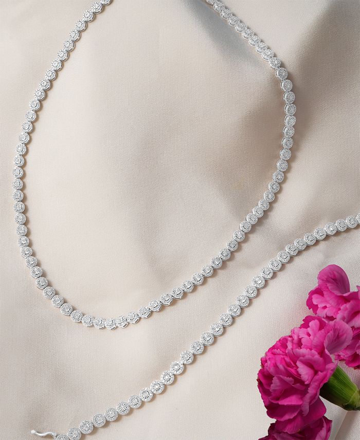 Diamond tennis necklace discount macy's