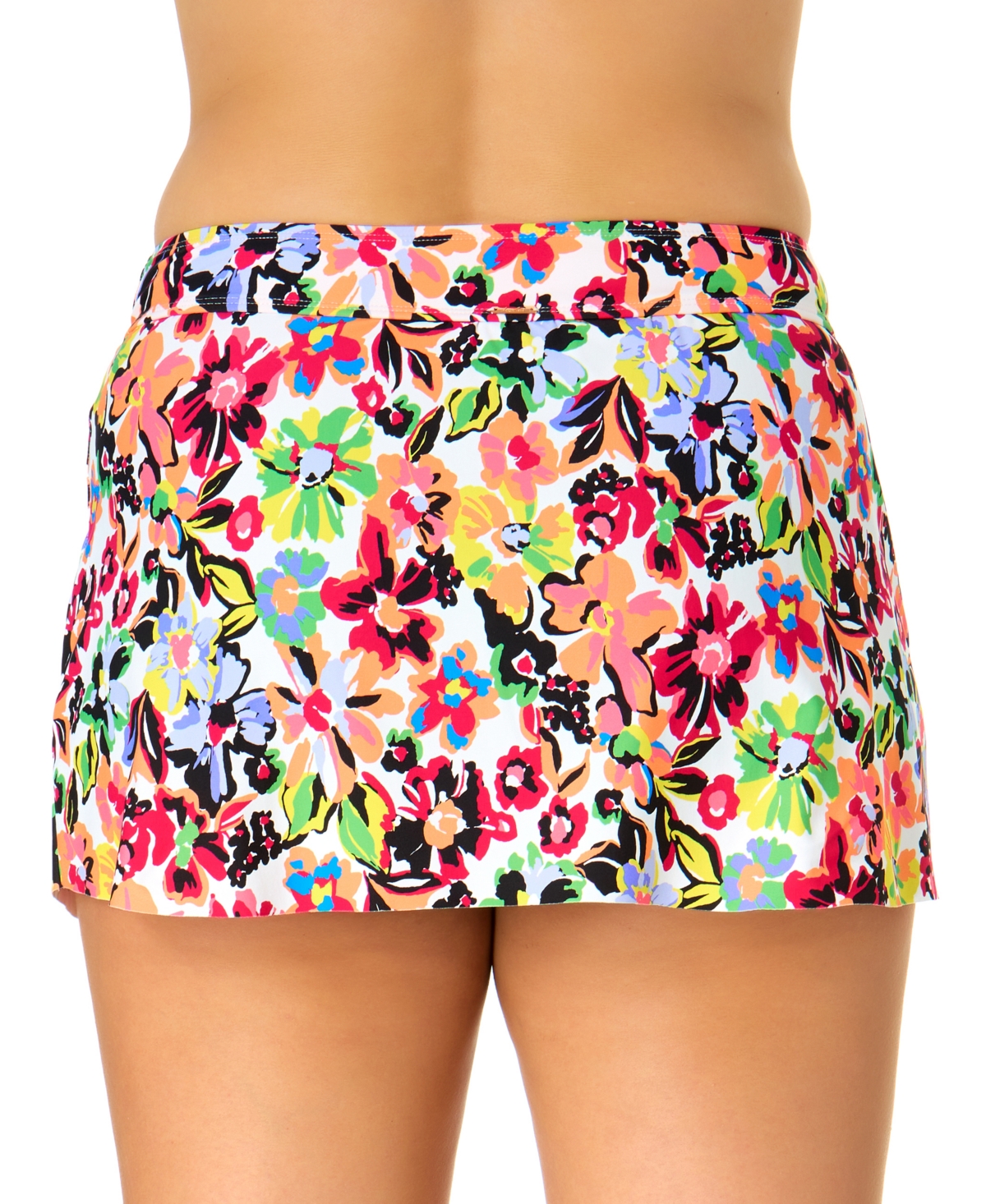 Shop Anne Cole Women's Printed Tulip-drape Swim Skirt In Sun Blossom Multi