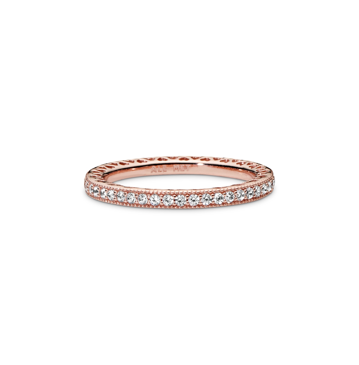 Cubic Zirconia Signature Sparkle Hearts Ring - Gold