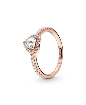 Amazon.com: PANDORA Sparkling Elevated Heart Ring - With
