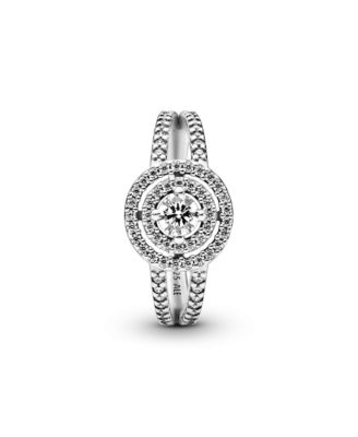Cubic Zirconia Timeless Sparkling Double Halo Ring