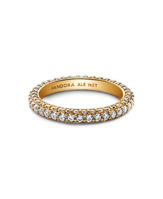 Cubic Zirconia Timeless Pave Single-Row Ring