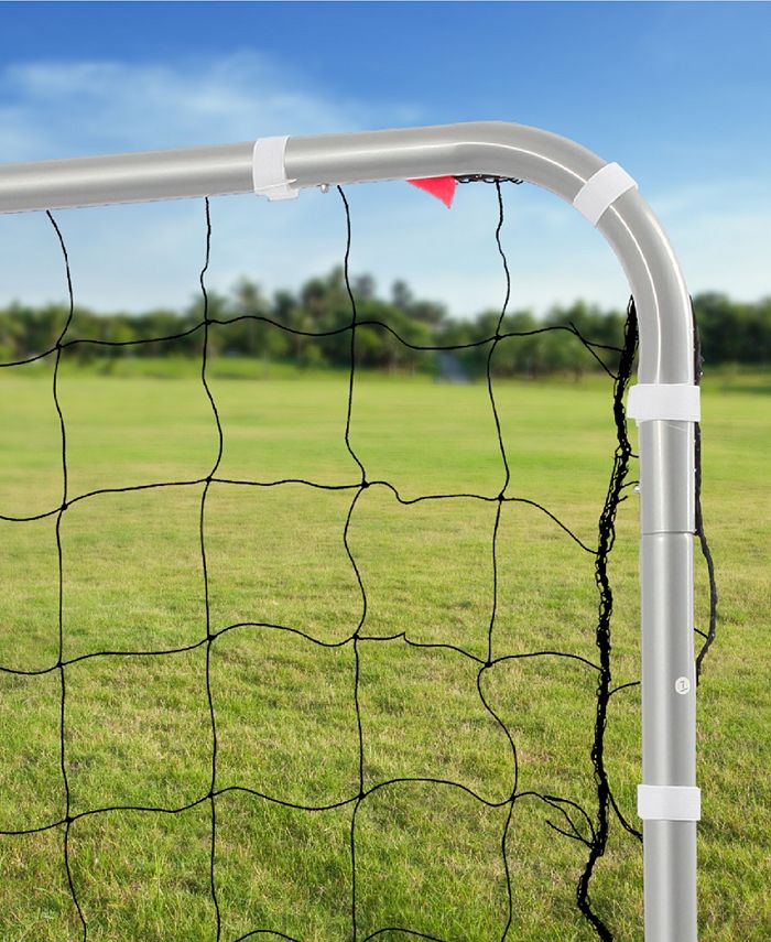 24 X 8ft Soccer Goal Regulation Size Steel Professional Portable Training Metal Soccer Net Heavy Duty 197 Diameter Framewhite Prtr1012