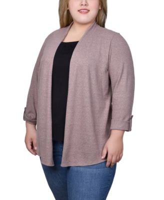 Plus Size 3/4 Sleeve Two in One Top
