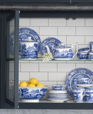 Blue Italian Square Dish