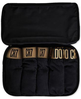 Cristiano Ronaldo Men's Trunk, Pack of 5 with Travel Bag