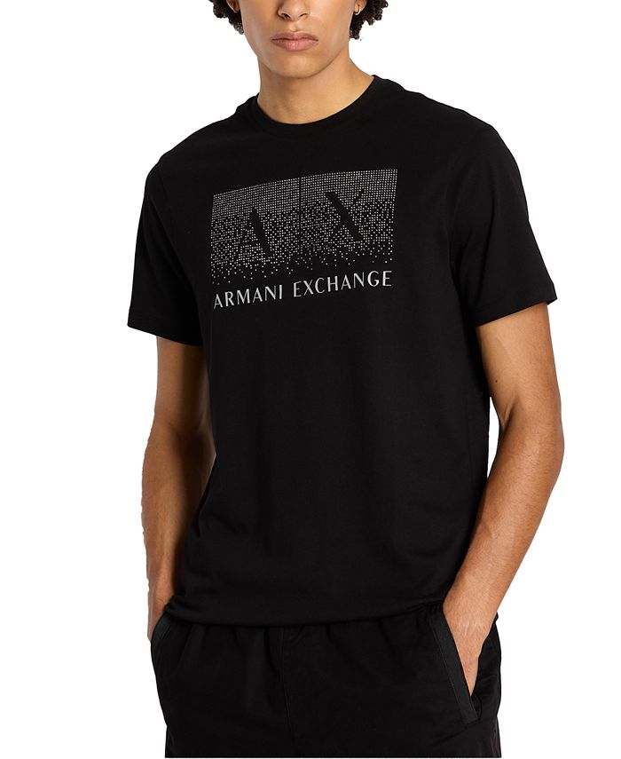 AX Armani Exchange Men's RegularFit Cotton Jersey Rhinestone Box AX