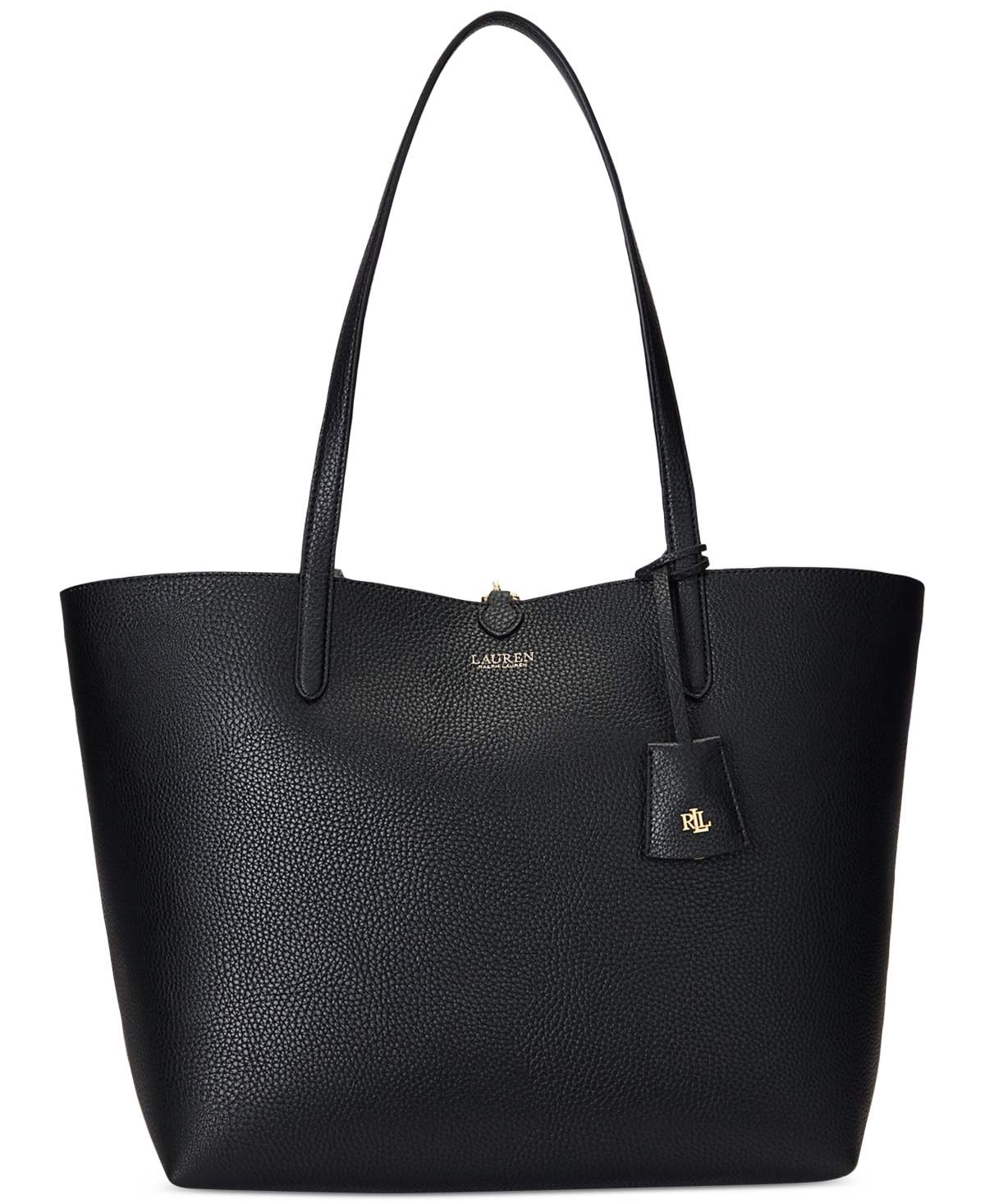 Lauren Ralph Lauren Large Reversible Tote Bag In Black,lankester Garden