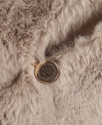 Sable Solid Faux Fur Decorative Pillow, 20" x 20"