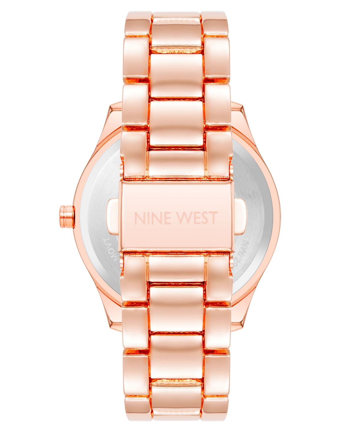 Nine West Women's Quartz Rose Gold-Tone Alloy Link Bracelet Watch, 36mm - Silver-Tone, Rose Gold-Tone
