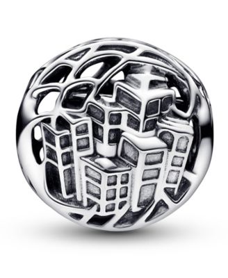 Sterling Silver Marvel Spider-Man Soaring City Charm