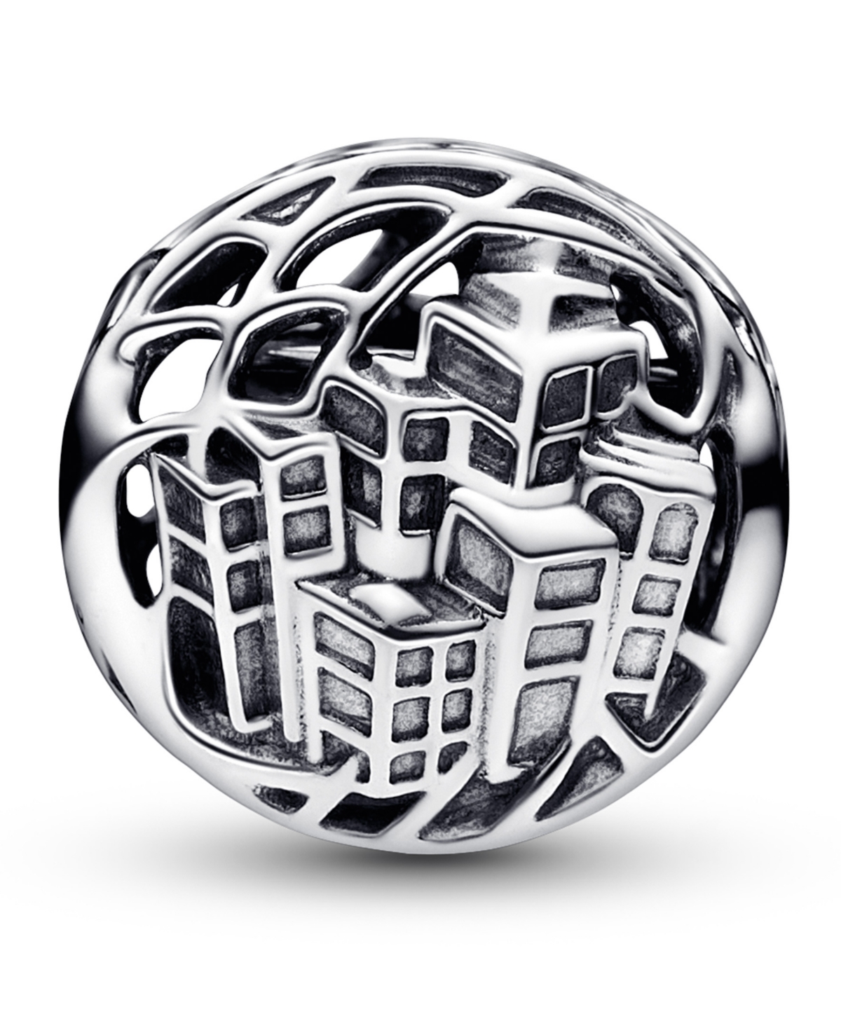 Pandora Sterling Silver Marvel Spider-Man Soaring City Charm