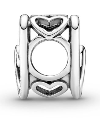 Sterling Silver Entwined Infinite Hearts Charm