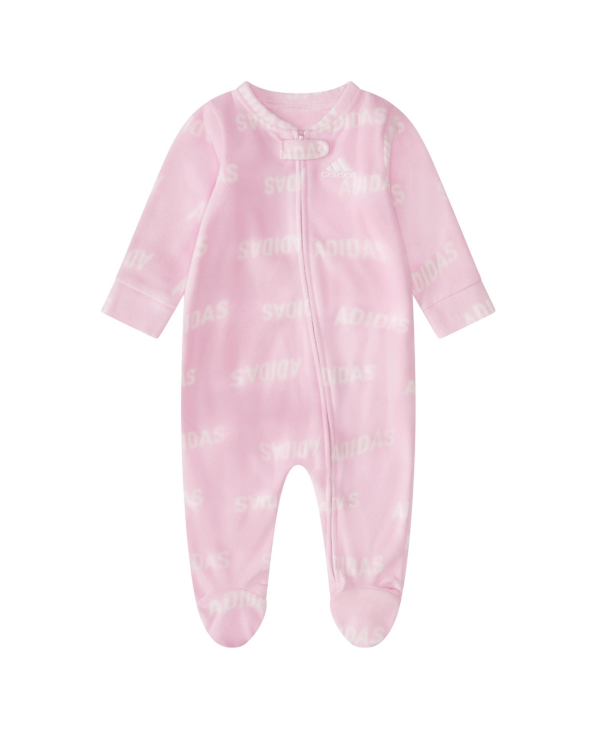 Adidas Originals Baby Girls Long Sleeve Microfleece Footie Coverall In Orchid Fusion