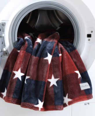 Americana Plaid Ultra Soft Plush Fleece Throw, 70 x 50