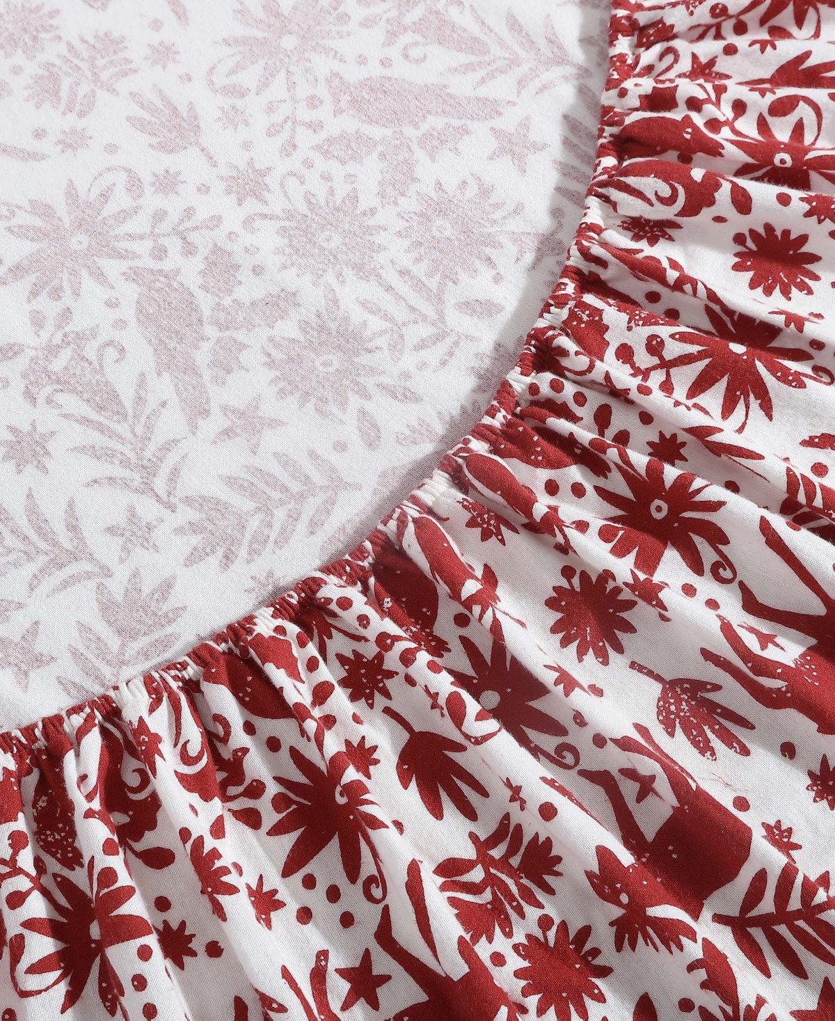 Shop Eddie Bauer Arcadia Cotton Flannel 4 Piece Sheet Set, Full In Ivory Red