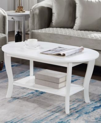 36" Medium-Density Fiberboard American Heritage Oval Coffee Table