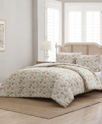 Bramble Floral Cotton Reversible 2-Piece Comforter Set, Twin