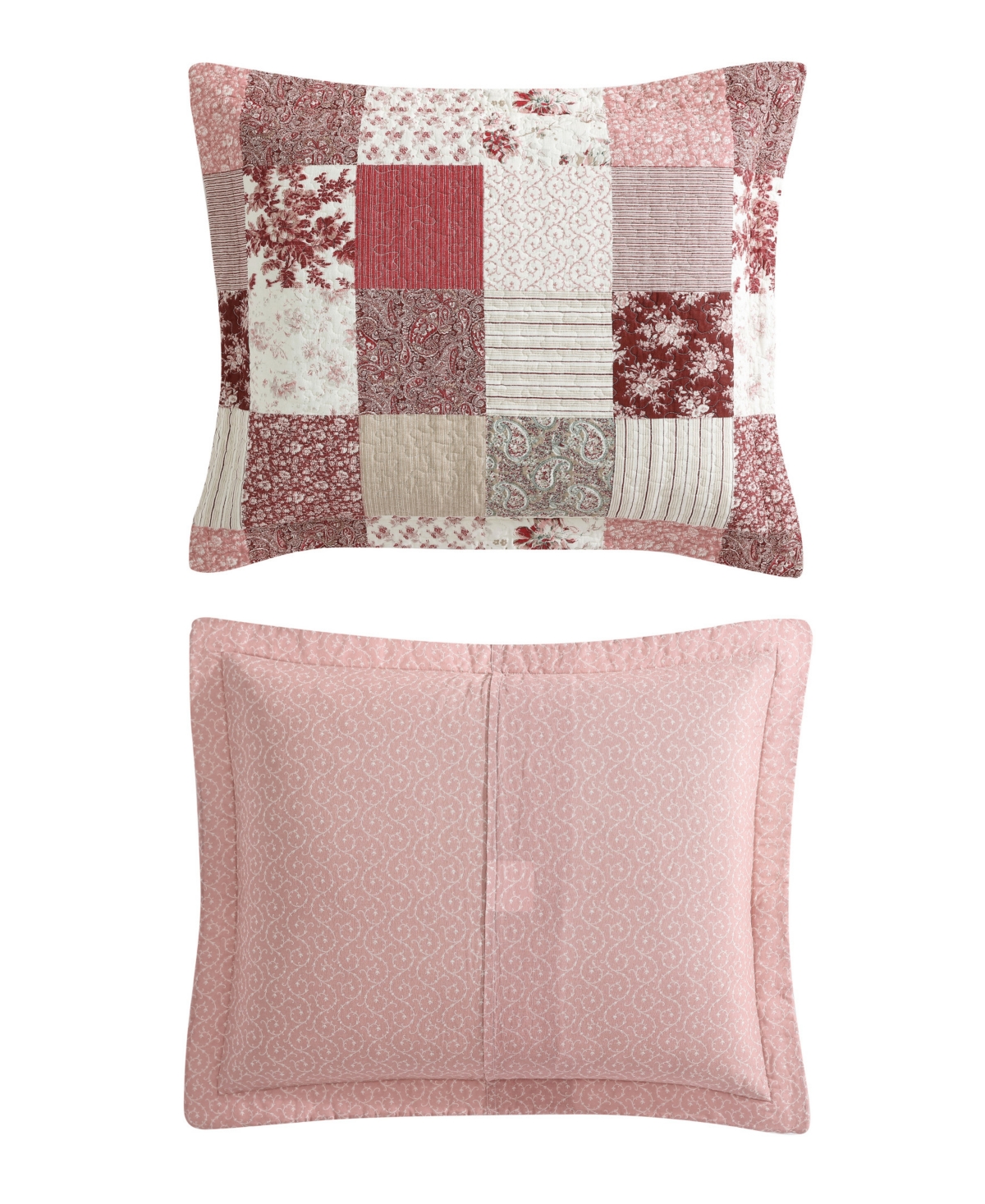 Laura Ashley Celina Patchwork Cotton Reversible -Piece Quilt Set