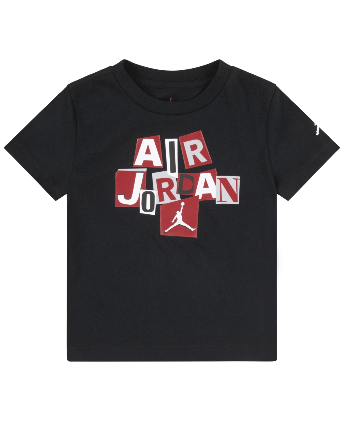 Jordan Kids' Little Boys Cut Out Short Sleeve T-shirt In Black