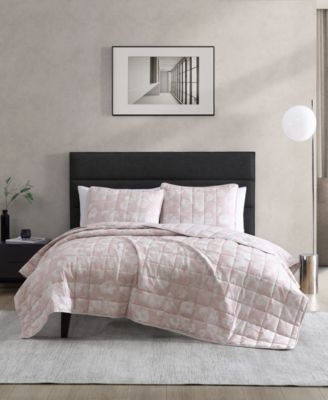 Shop Kenneth Cole New York Madison Floral Reversible Quilt Set In Pink