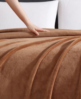 Solid Ultra Soft Plush Fleece Blanket, King