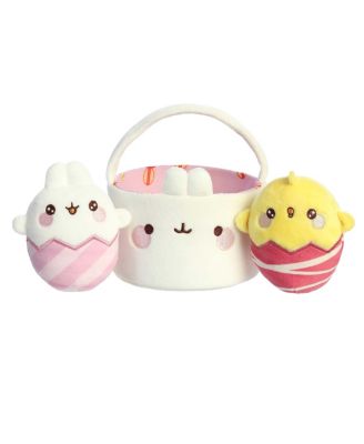 Small Easter Basket Molang Playful Plush Toy White 6"