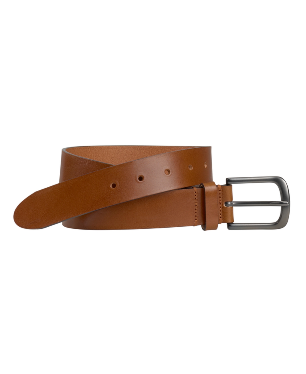 Shop Johnston & Murphy Men's Flat Edge Casual Belt In Tan Leather