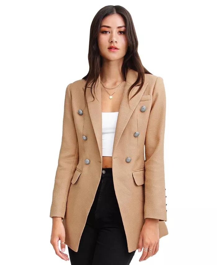 Princess Polina Textured Weave Blazer - thumbnail 4