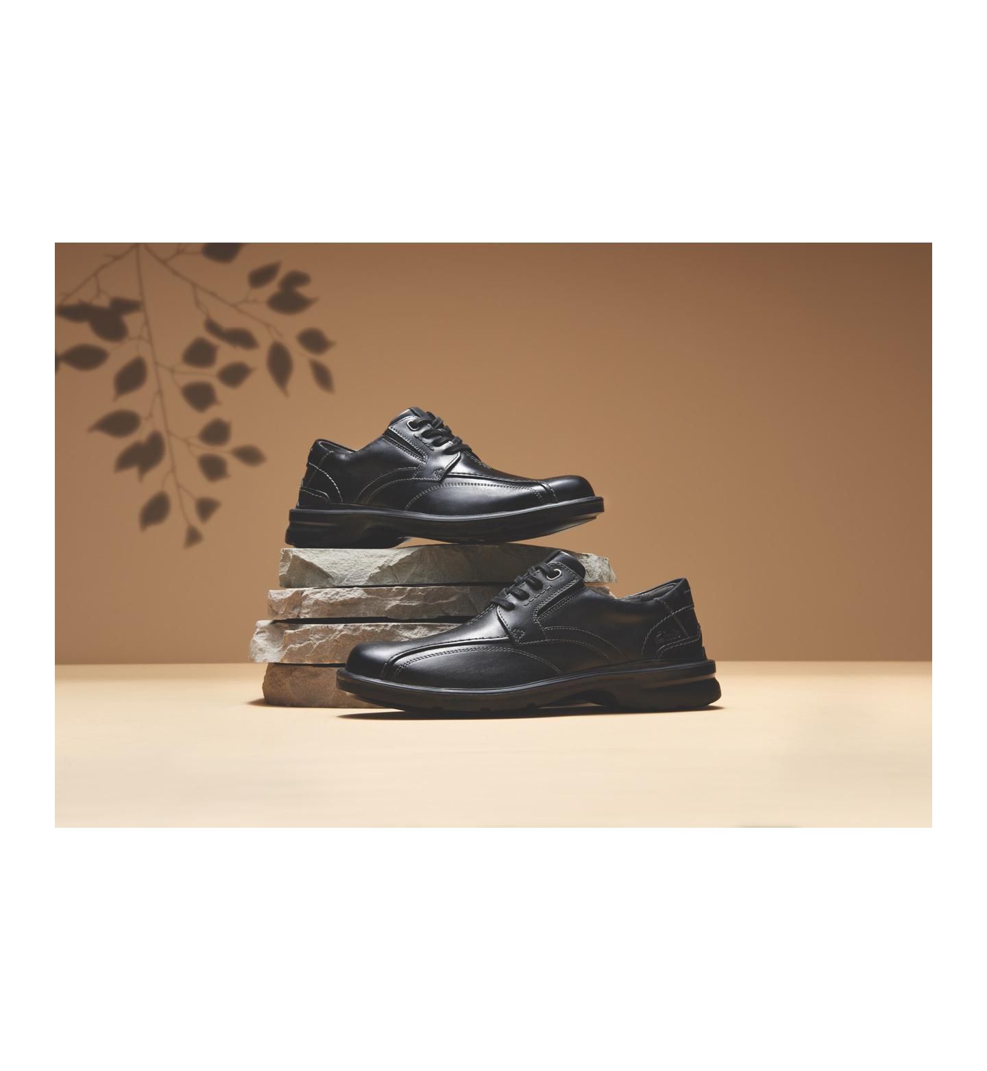 Мужские кроссовки Clarks Gessler Lace Casual, цвет: Чёрный кожаный — фото 9