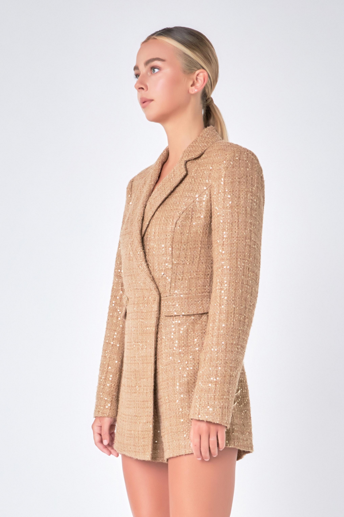 endless rose Women's Tweed Blazer Romper