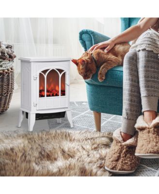 Electric Fireplace Stove, Freestanding Fireplace Heater, 750W/1500W