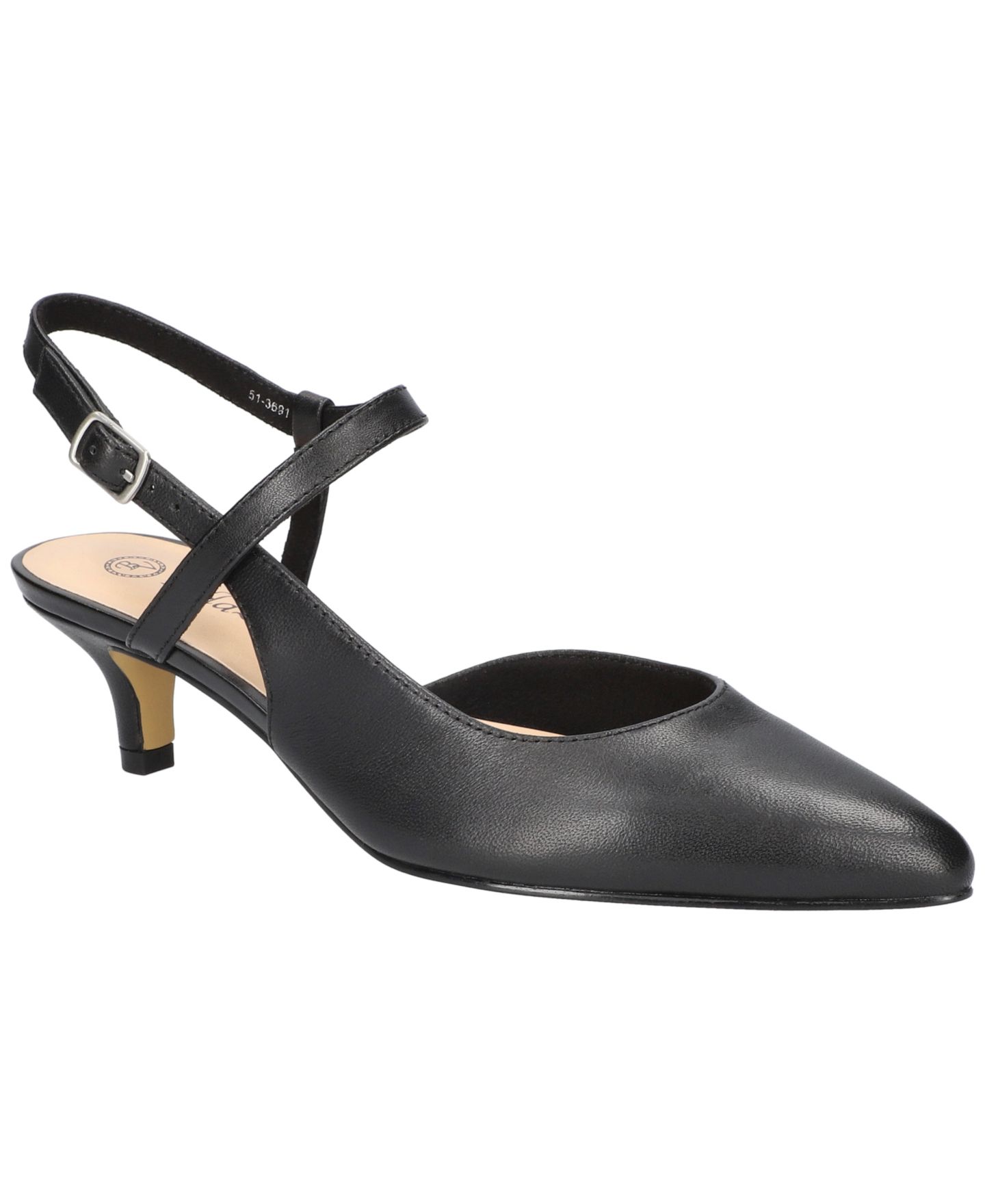 Женские туфли Bella Vita Kayce Slingback Pumps, цвет: Чёрный кожаный — фото 1