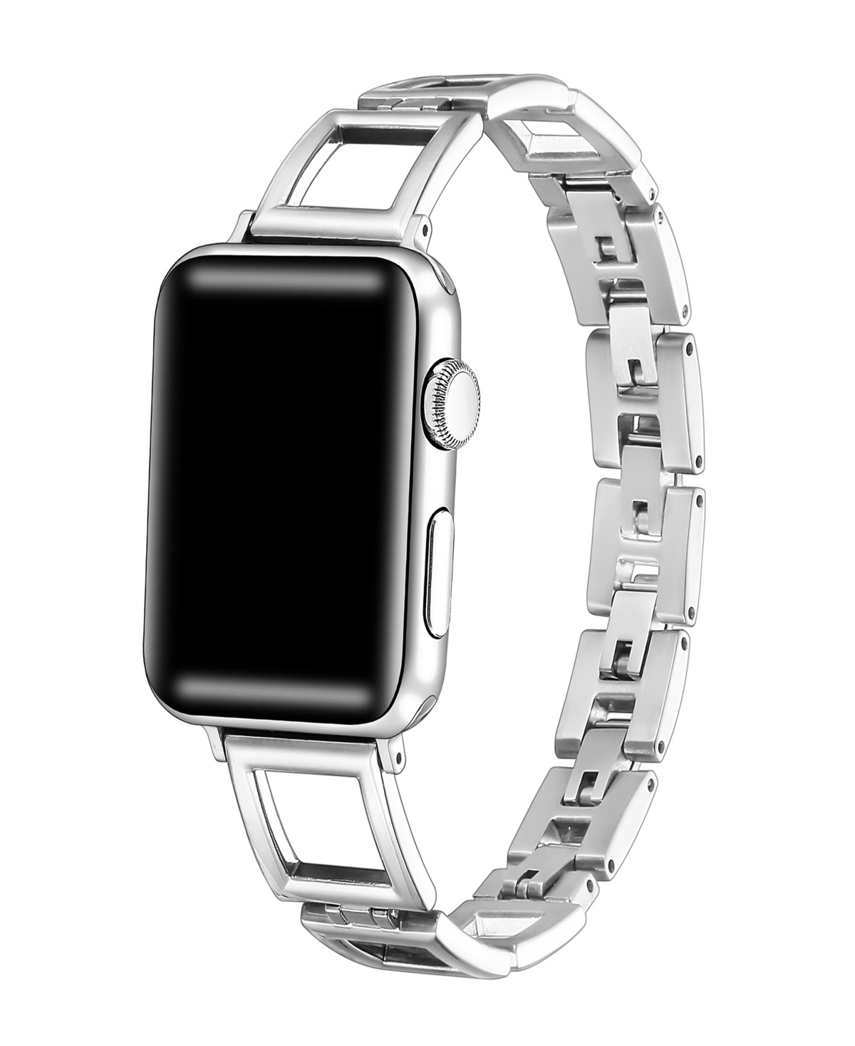 Unisex Journey Square Link Stainless Steel Band for Apple Watch Size- 38mm, 40mm, 41mm - Rose Gold