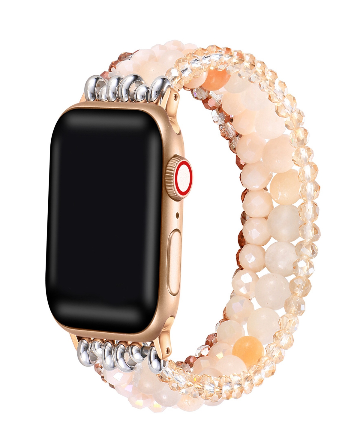 Women's Plastic Beaded Band for Apple Watch for Size- 42mm, 44mm, 45mm, 49mm - Pink