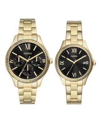 Fossil tortoise Polished Gold Watch Set Fossil His and Her Chronograph Gold-Tone Stainless Steel  main image 3