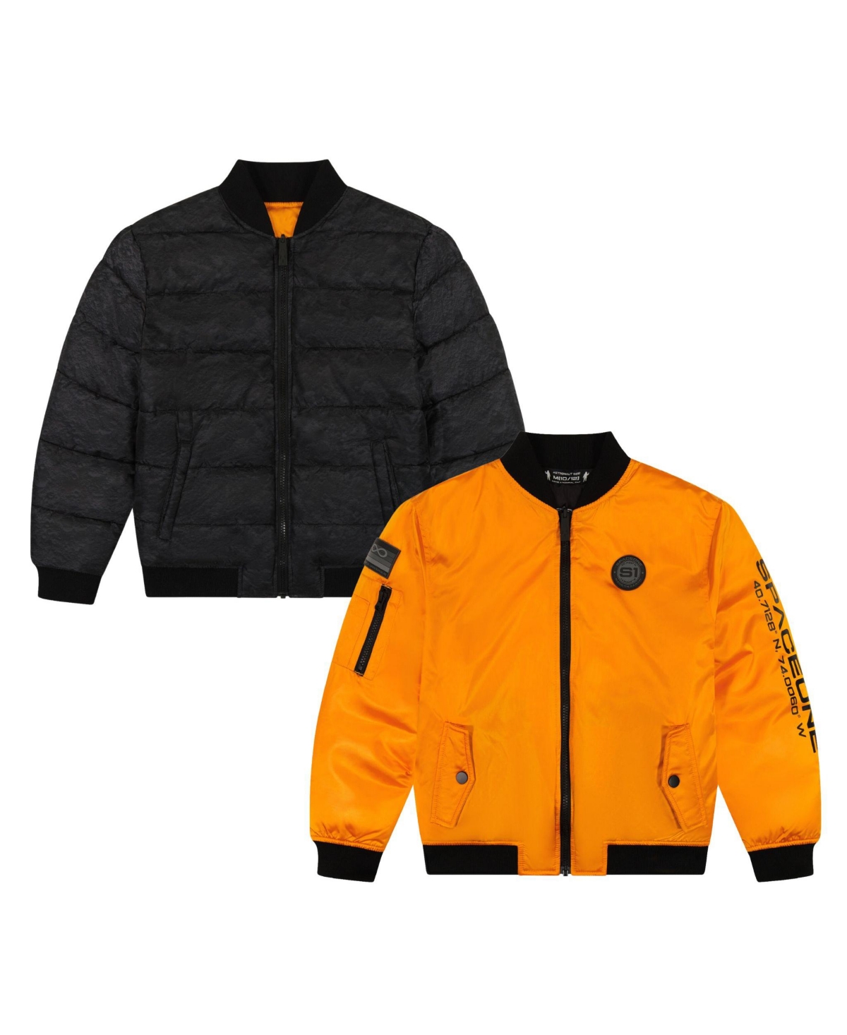 Space One Little Boys Reversible Bomber Jacket