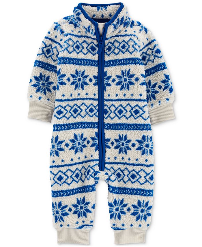 Carter's Baby Boys Fair Isle FullZip Fleece Jumpsuit Macy's